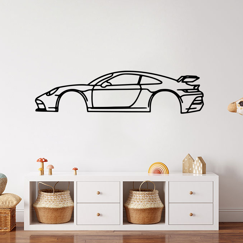Outdoor Sport Floor Tiles - กีฬารถยานยนต์ Silhouette สติ๊กเกอร์ติดผนัง Boy Room ห้องเด็กเล่น
