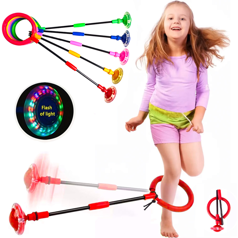 Outdoor Sport Games For Kids - แฟลชกระโดดเชือกลูกบอลเด็กหนึ่งเท้าสนุกกลางแจ้งกีฬาเด็กกระโดด FORCE Reaction การฝึกอบรม Swing Ball