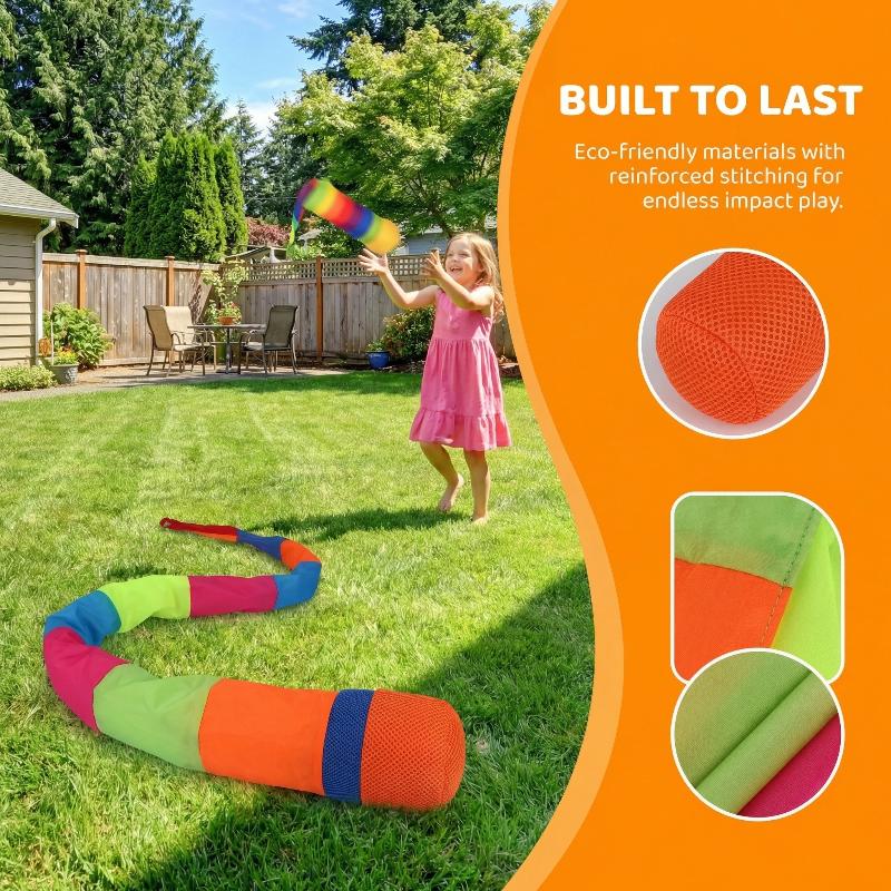 Outdoor Sport Activities For Kids - ของเล่นลูกบอลสายรุ้งแบบอินเทอร์แอคทีฟสำหรับเด็ก ทนทาน กันลม สีสันสดใส เหมาะสำหรับกิจกรรมกีฬาในสวนหลังบ้าน