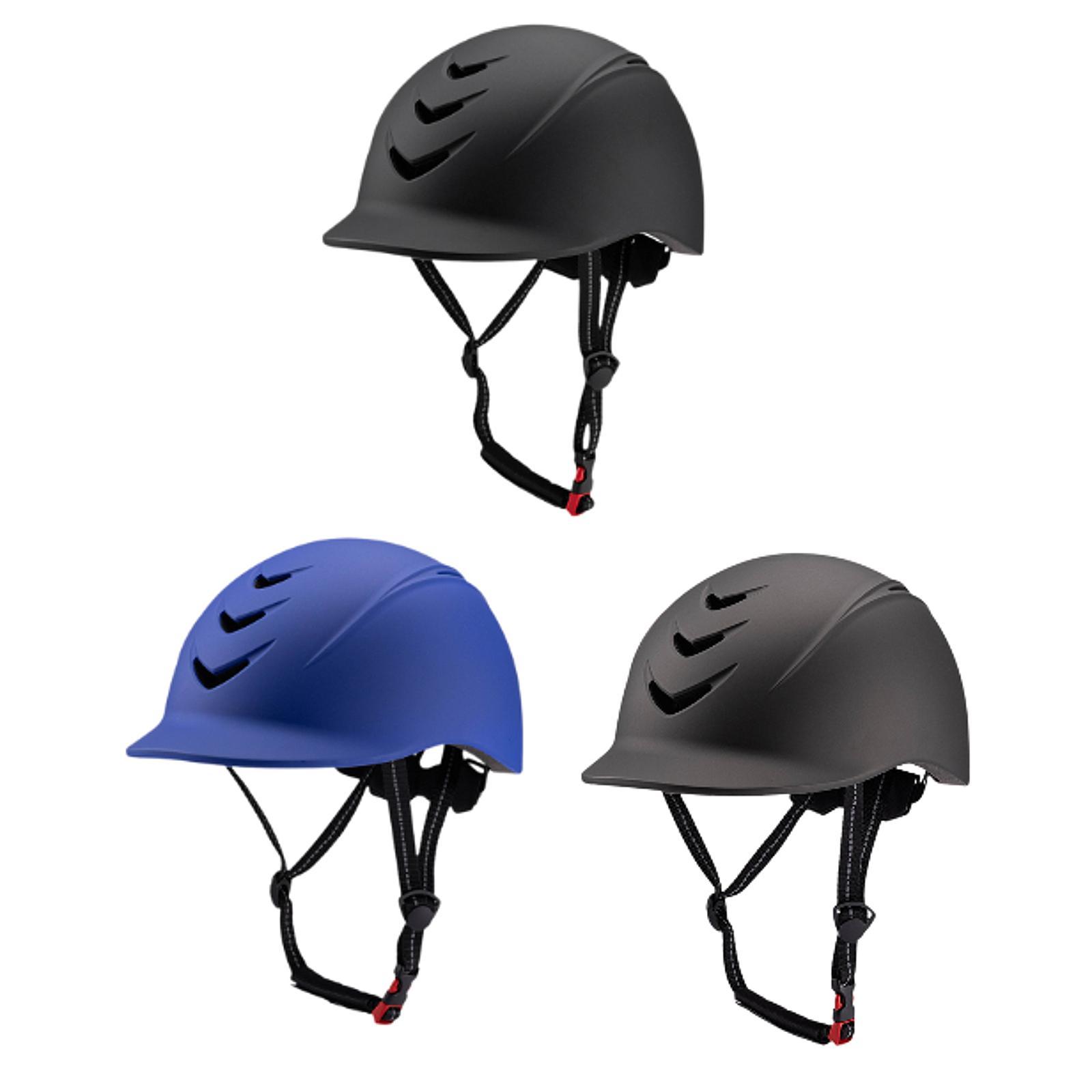 Equestrian Helmet - หมวกขี่ม้าแบบปรับได้ ทนต่อแรงกระแทก อุปกรณ์ป้องกันศีรษะสำหรับขี่ม้า น้ำหนักเบา หมวกฤดูร้อนสำหรับผู้หญิงผู้ชาย กีฬากลางแจ้ง