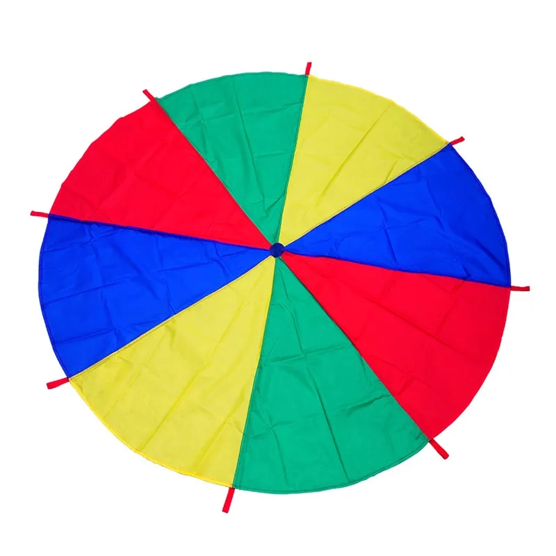 Outdoor Sport Activities For Kids - 2 M/4 M เส้นผ่านศูนย์กลางเด็กการทํางานเป็นทีมกลางแจ้งเกม Prop Rainbow