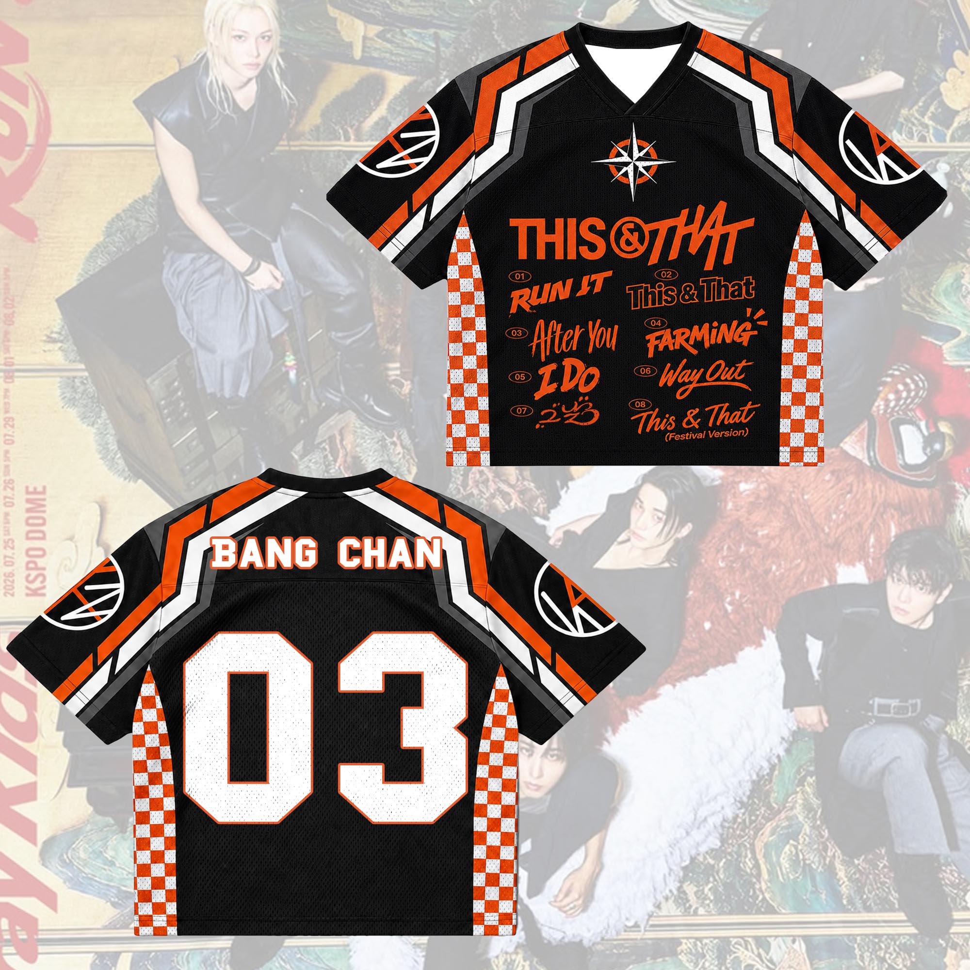 Outdoor Sports List - เสื้อยืดพิมพ์ลาย 3D ของ Stray Kids รุ่น