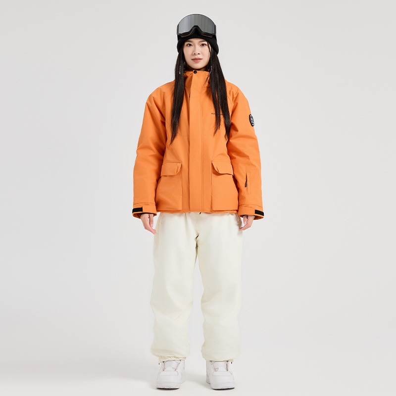 Outdoor Sport Jacket Women'S - ชุดสกีสำหรับผู้หญิงสำหรับเล่นกีฬากลางแจ้งบนภูเขา เสื้อแจ็คเก็ตมีฮู้ดกันหนาว ชุดกันหิมะสำหรับขี่รถสโนว์โมบิล ชุดกันน้ำสำหรับเล่นกีฬาบนภูเขา