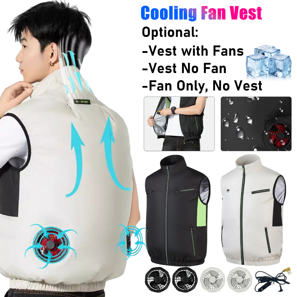 Outdoor Sport Jacket Women'S - 2025 พัดลมระบายความร้อนเสื้อกั๊ก Air Conditioner เสื้อผ้าพัดลมน้ําแข็งสําหรับผู้ชายผู้หญิงทํางานกีฬากลางแจ้ง Camping