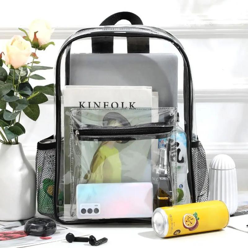 Outdoor Sport Bag - กระเป๋าเป้สะพายหลังใสกันน้ำสำหรับกีฬากลางแจ้งและฟิตเนส ความจุขนาดใหญ่ เหมาะสำหรับการเดินทางแบบสบายๆ