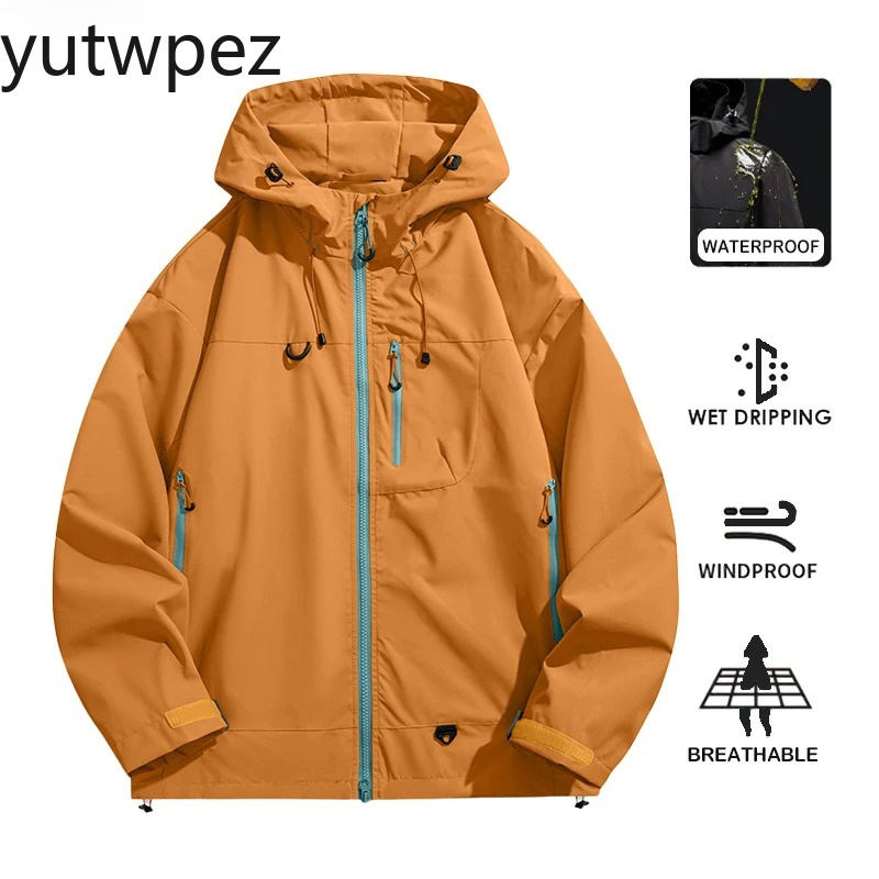 Outdoor Sport Jacket Women'S - เสื้อแจ็คเก็ตกันน้ำสำหรับผู้ชายและผู้หญิง เสื้อกันลมสำหรับเดินป่า ตั้งแคมป์ ปีนเขา เสื้อกันฝนสำหรับกีฬากลางแจ้ง รุ่น