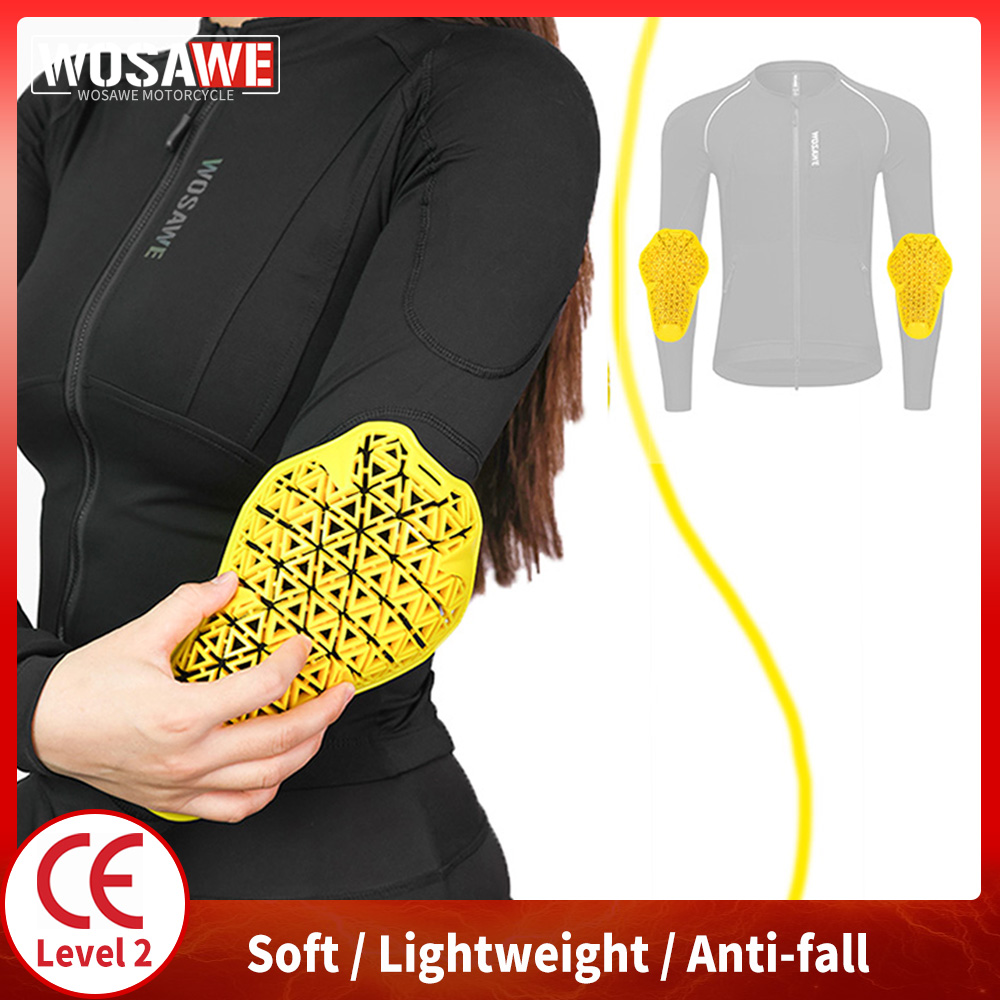 Mtb Elbow Pad - WOSAWE แผ่นรองข้อศอกรถจักรยานยนต์แบบระบายอากาศสำหรับฤดูร้อน แผ่นป้องกันข้อศอกแบบยืดหยุ่นสำหรับมอเตอร์ครอส อุปกรณ์ป้องกันข้อศอกสำหรับจักรยานเสือภูเขาและรถจักรยานยนต์ มาตรฐาน CE