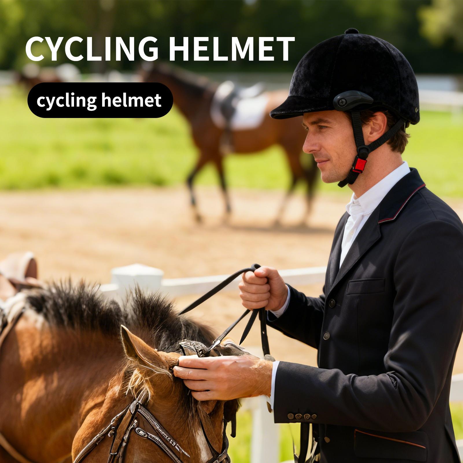 Equestrian Helmet - หมวกกันน็อคขี่ม้า หมวกนิรภัยแบบปรับได้ หมวกกันน็อคสเก็ตบอร์ดสำหรับเยาวชนและผู้ใหญ่ กีฬาขี่ม้า ปั่นจักรยาน