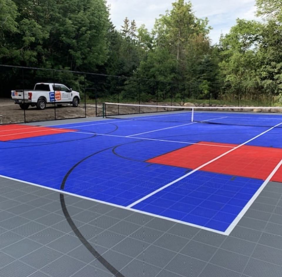 กระเบื้องปูพื้นสนามบาสเก็ตบอลก - Outdoor Sport Floor Tiles บทวิจารณ์และราคา