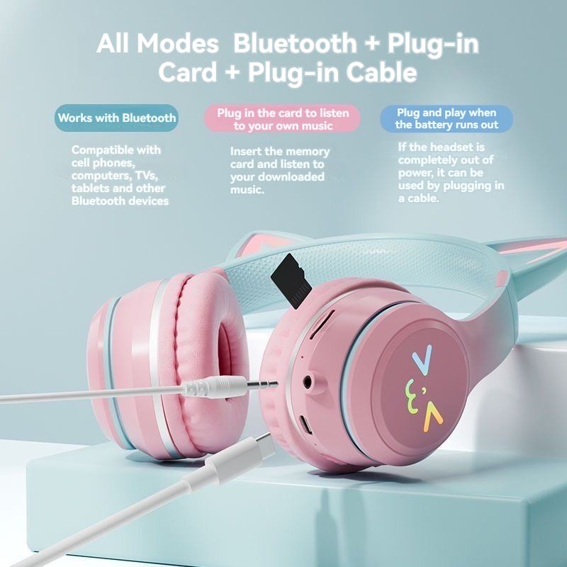 หูฟังไร้สาย RGB หูฟังบลูทูธหูแ - Outdoor Sport Activities For Kids บทวิจารณ์และราคา